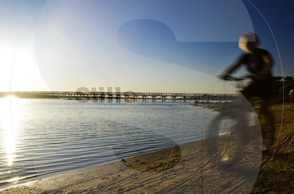 Bike ride at sunset