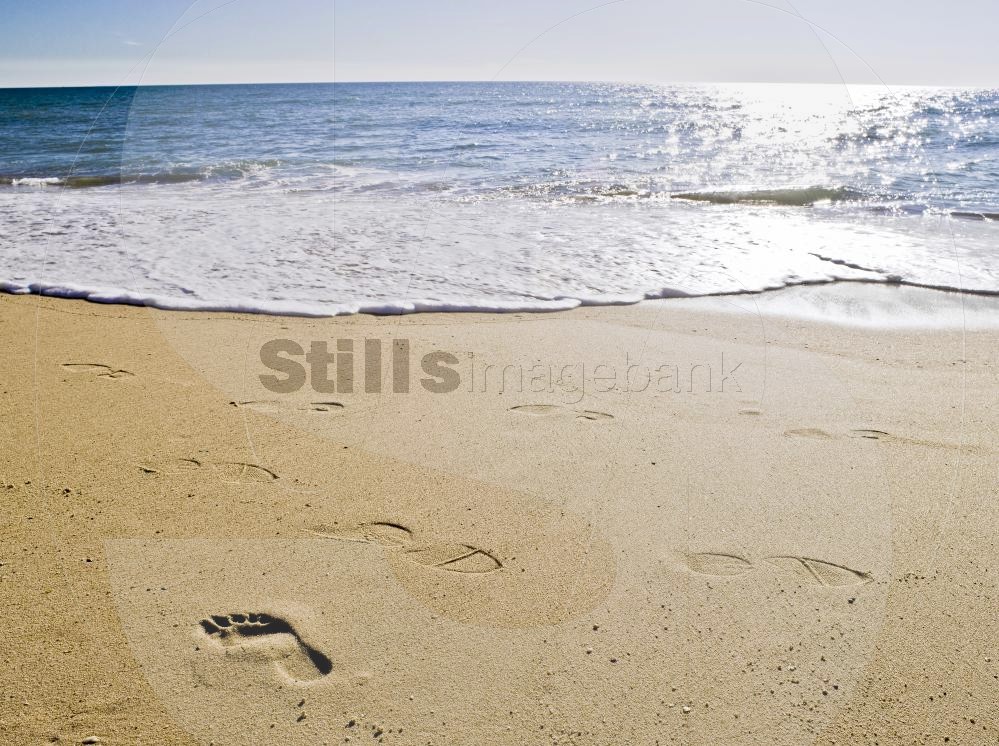 Footprint on sand