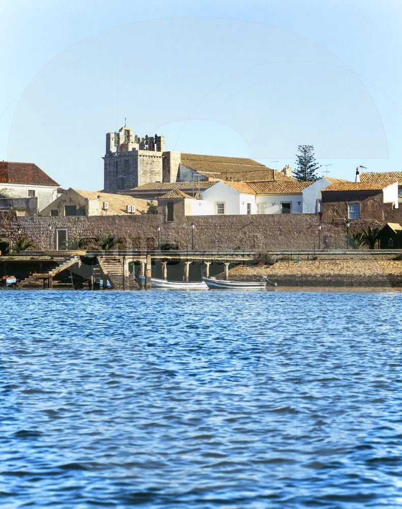 Sea view to faro's old town at Ria Formosa
