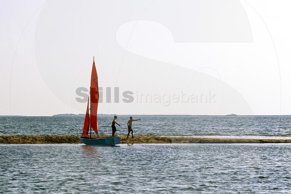 Sailboat in ria formosa