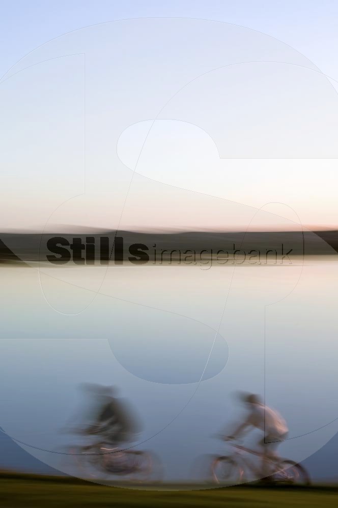 Bike ride at sunset