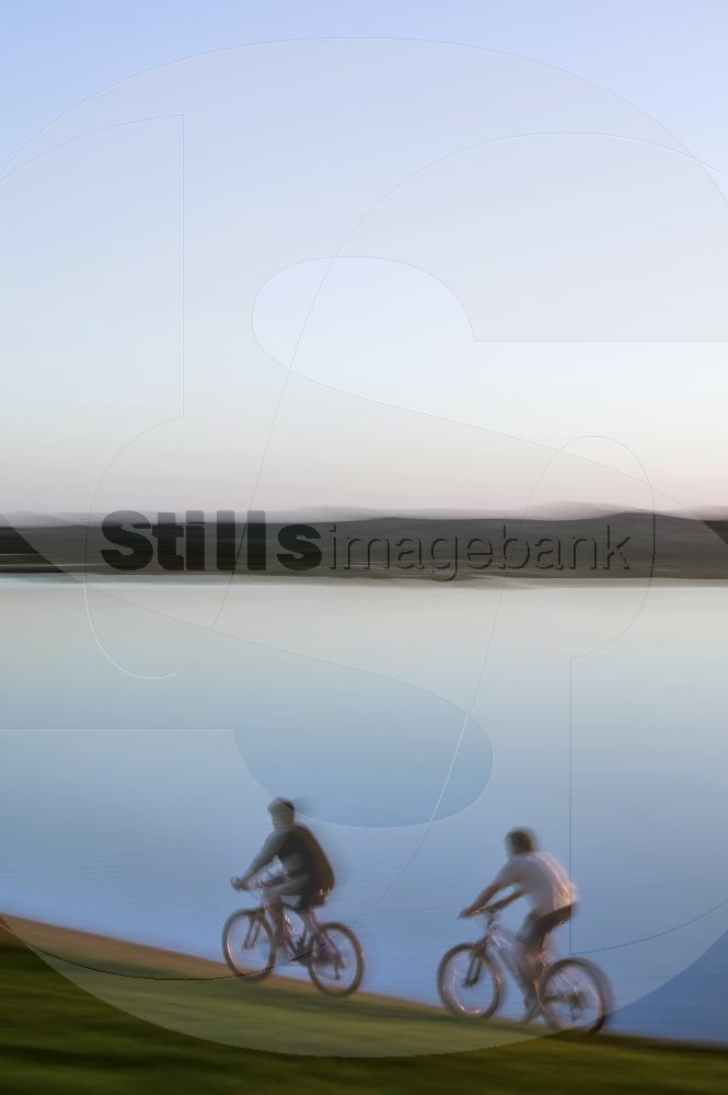 Bike ride at sunset