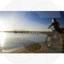 Bike ride at sunset