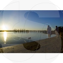 Walk at sunset