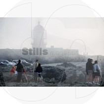 Tourists at Saint Vicent's Lighthouse in Sagres (RM)