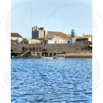 Sea view to faro's old town at Ria Formosa