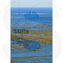 Aereal view of Farol island at Ria Formosa