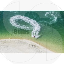 Aerial view of a jet sky at Ria Formosa