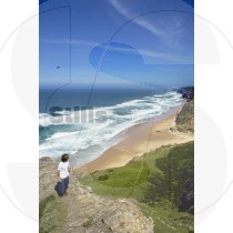 Walk on the cliff over Cordoama's beach