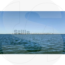 Sea view to Farol's island at Ria Formosa