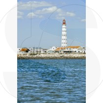 Sea view to Farol's island at Ria Formosa
